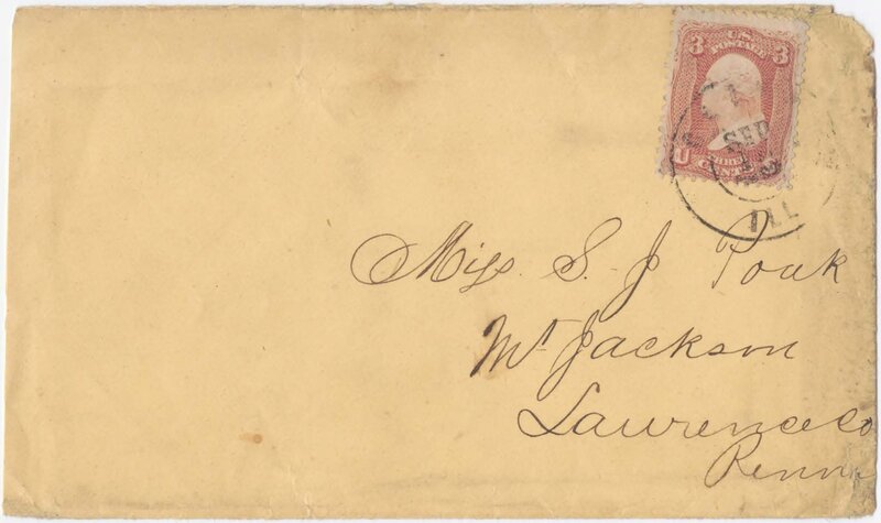 A letter describing slaves crossing lines at night and getting a "piece of cold lead"